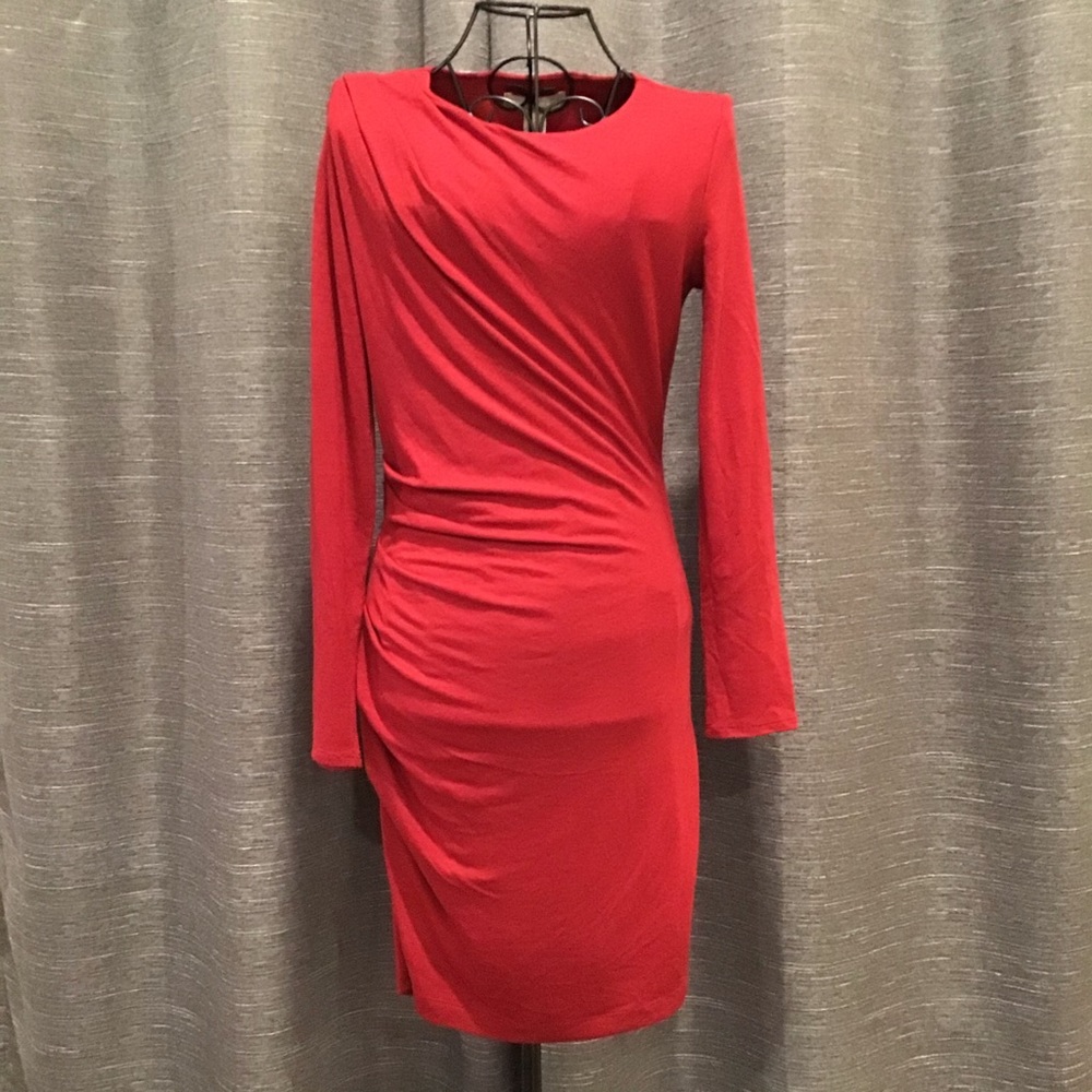 Banana Republic Red Knit Petite Small Dress